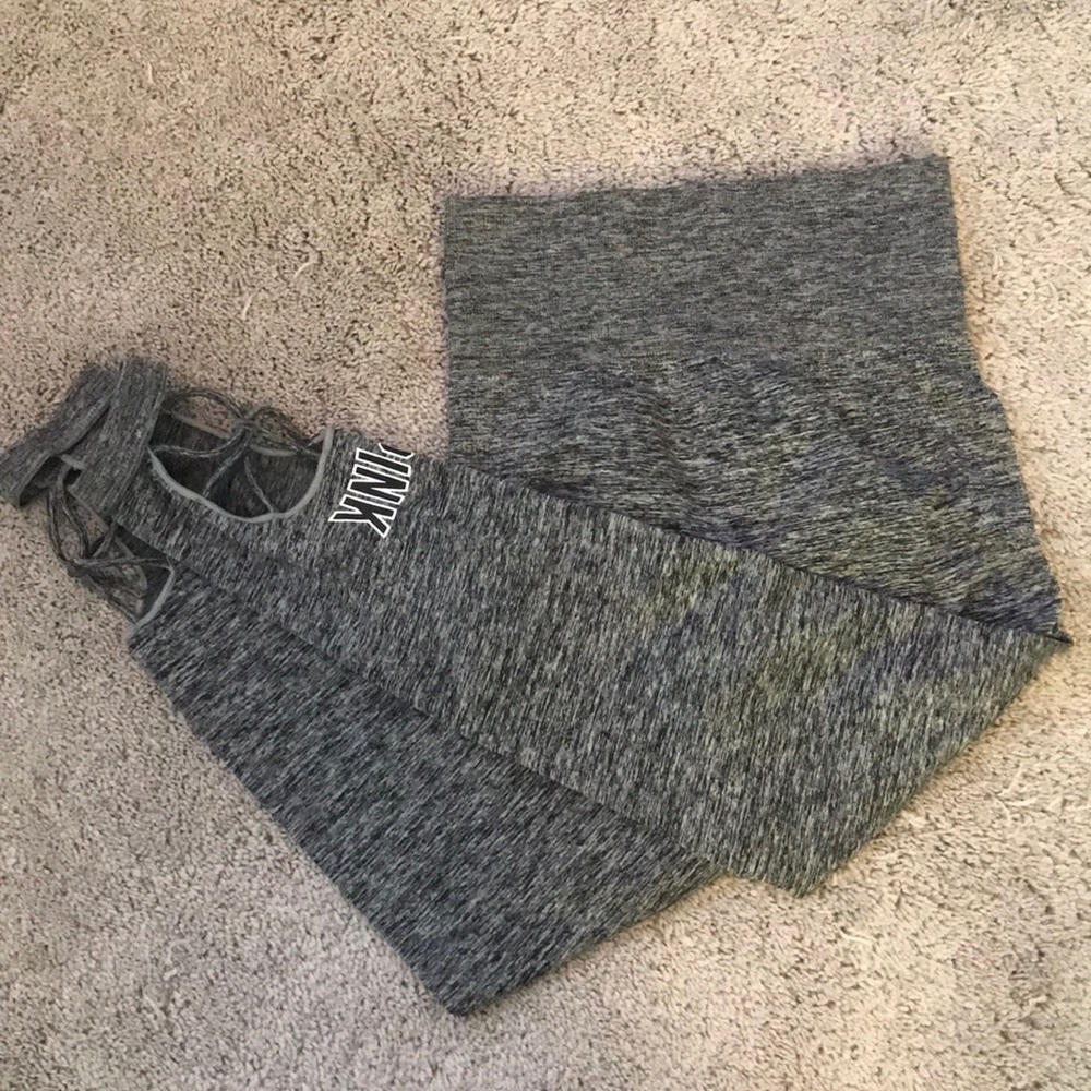 Pink grey leggings